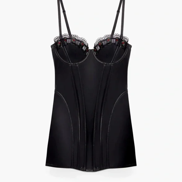 NWT SAVAGE FENTY RENAISSANCE ROSE CORSET DRESS - Picture 3 of 14